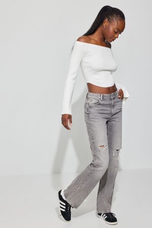 Corset Hem Off Shoulder Top