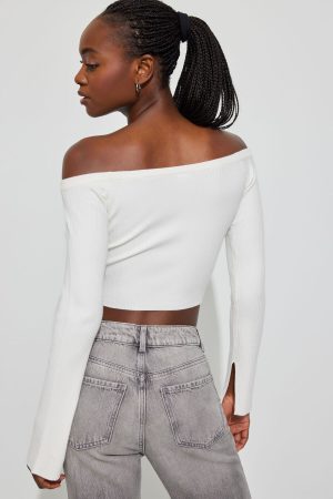 Corset Hem Off Shoulder Top
