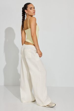 Millie Linen Pull-On Pants