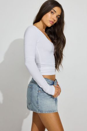Denim Micro Skort