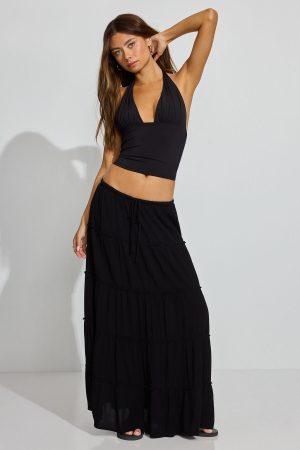 Tiered Maxi Skirt