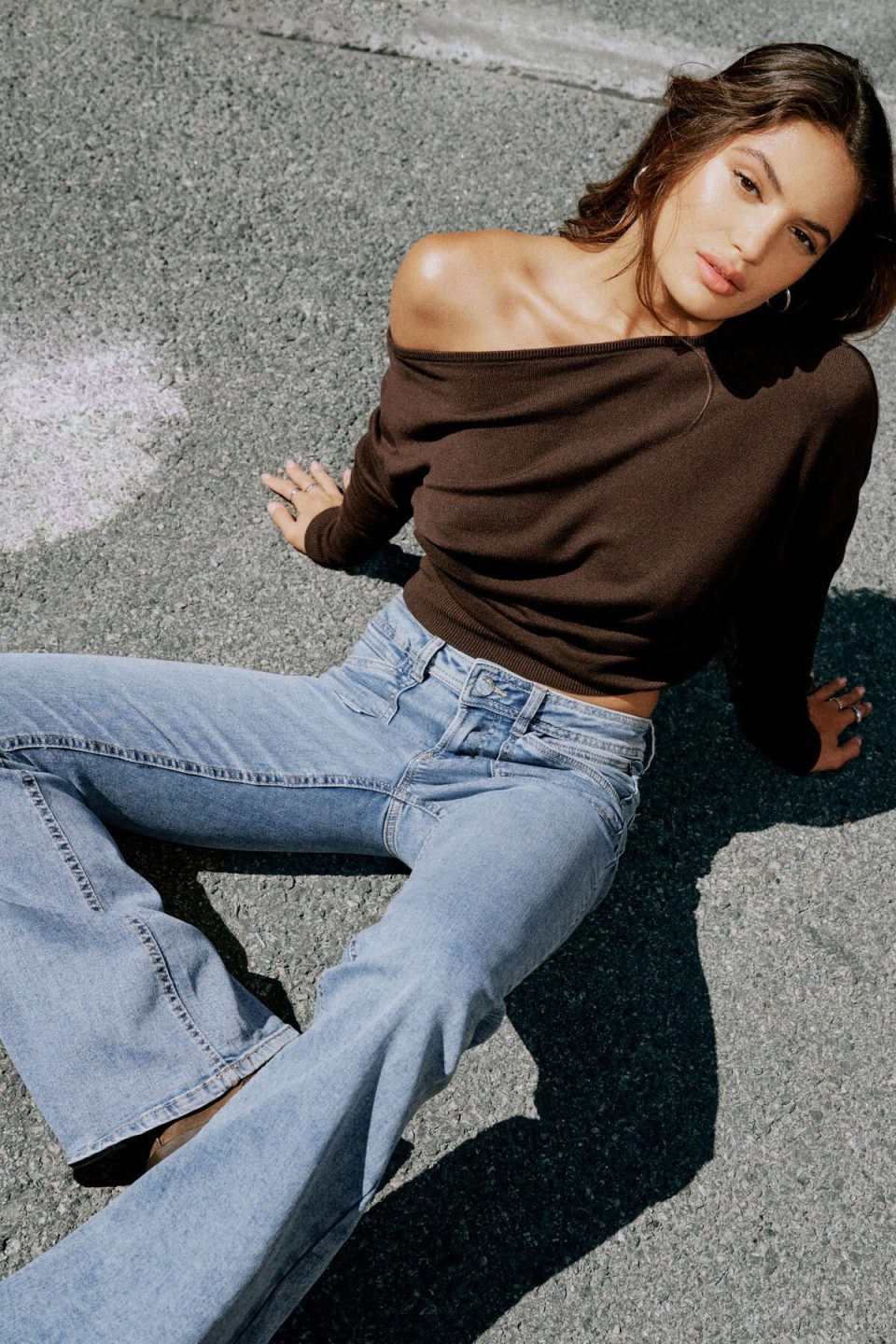 Low Rise Flare Jeans