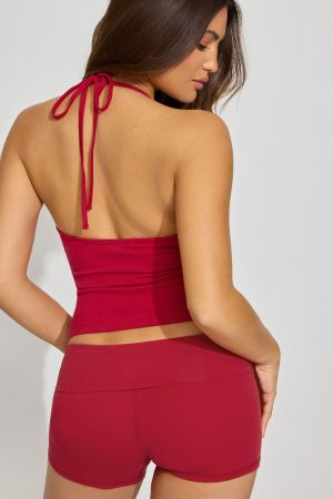 Deep Plunge Halter Top