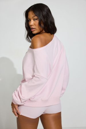 SoftTerry Off Shoulder Sweatshirt