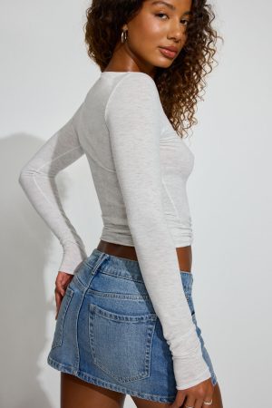 SexyCozy Boat Neck Long Sleeve Top