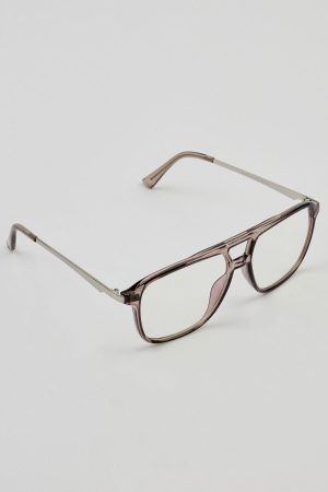 Retro Aviator Blue Light Readers