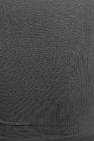 Sheer Ribbed Henley Long Sleeve Top