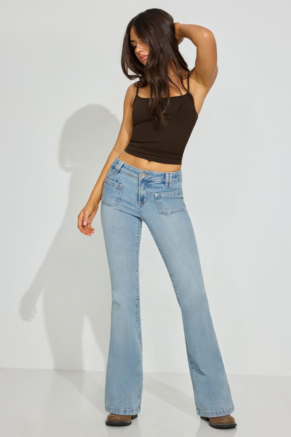 Low Rise Flare Jeans