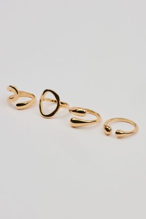 Set of 4 Open Shaped Rings