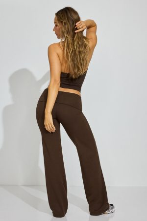 StretchTerry Foldover Pants