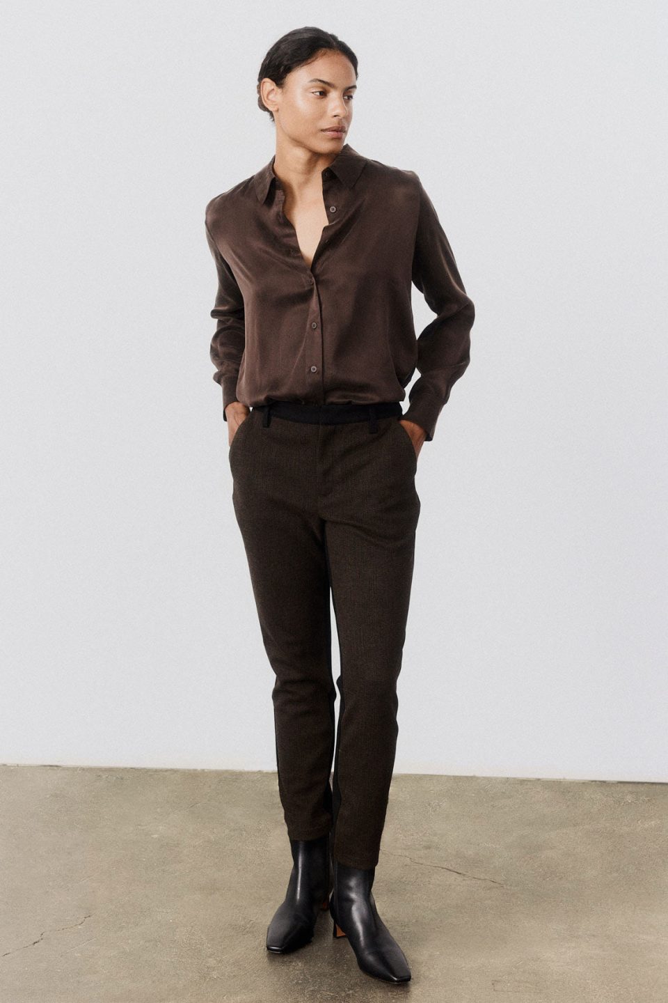 Washable Silk Button Down Top